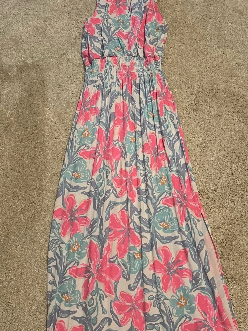 Lilly Pulitzer Gracelyn Women's Pink Floral Halter Midi Dress - Picture 3 of 5
